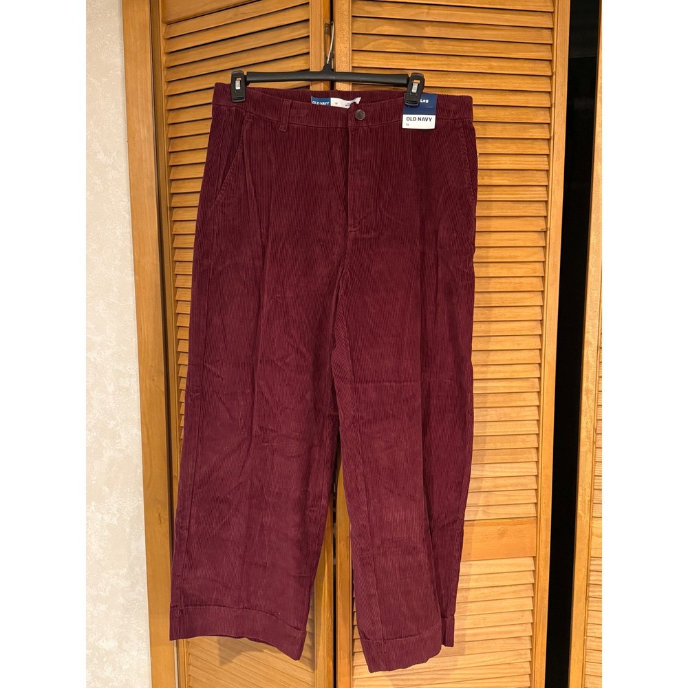 NWT Old Navy Corduroy Wide Leg Pants 16 Royal Velvet High Rise Fall Whimsigoth